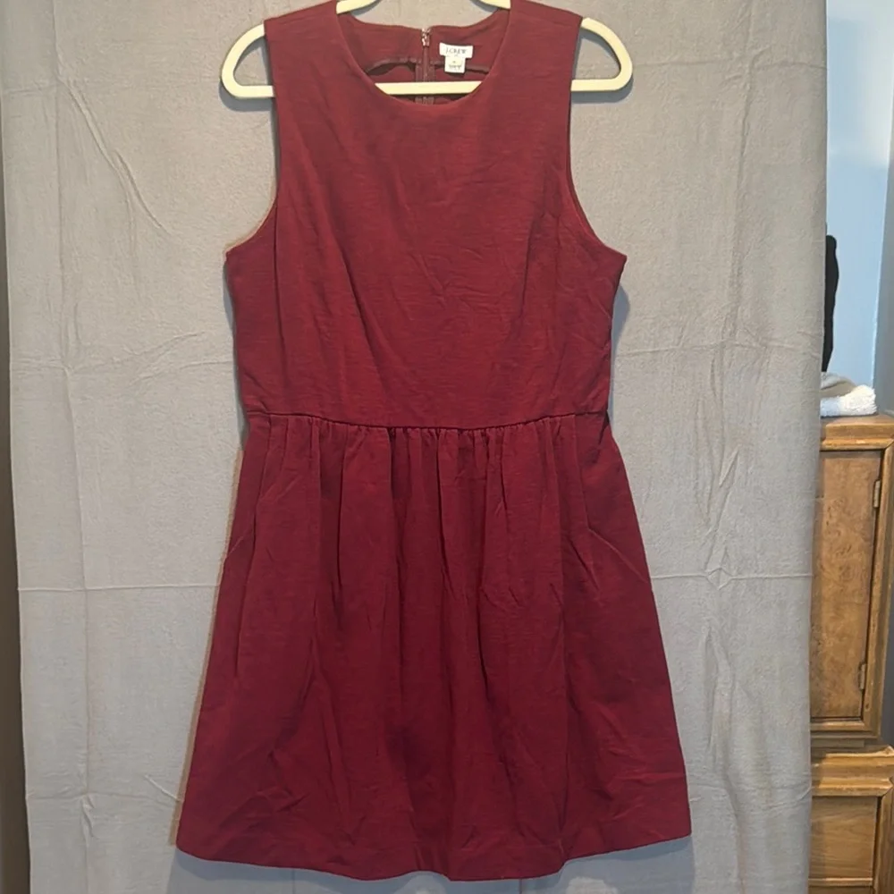 J. Crew Rich Burgundy Mini Dress